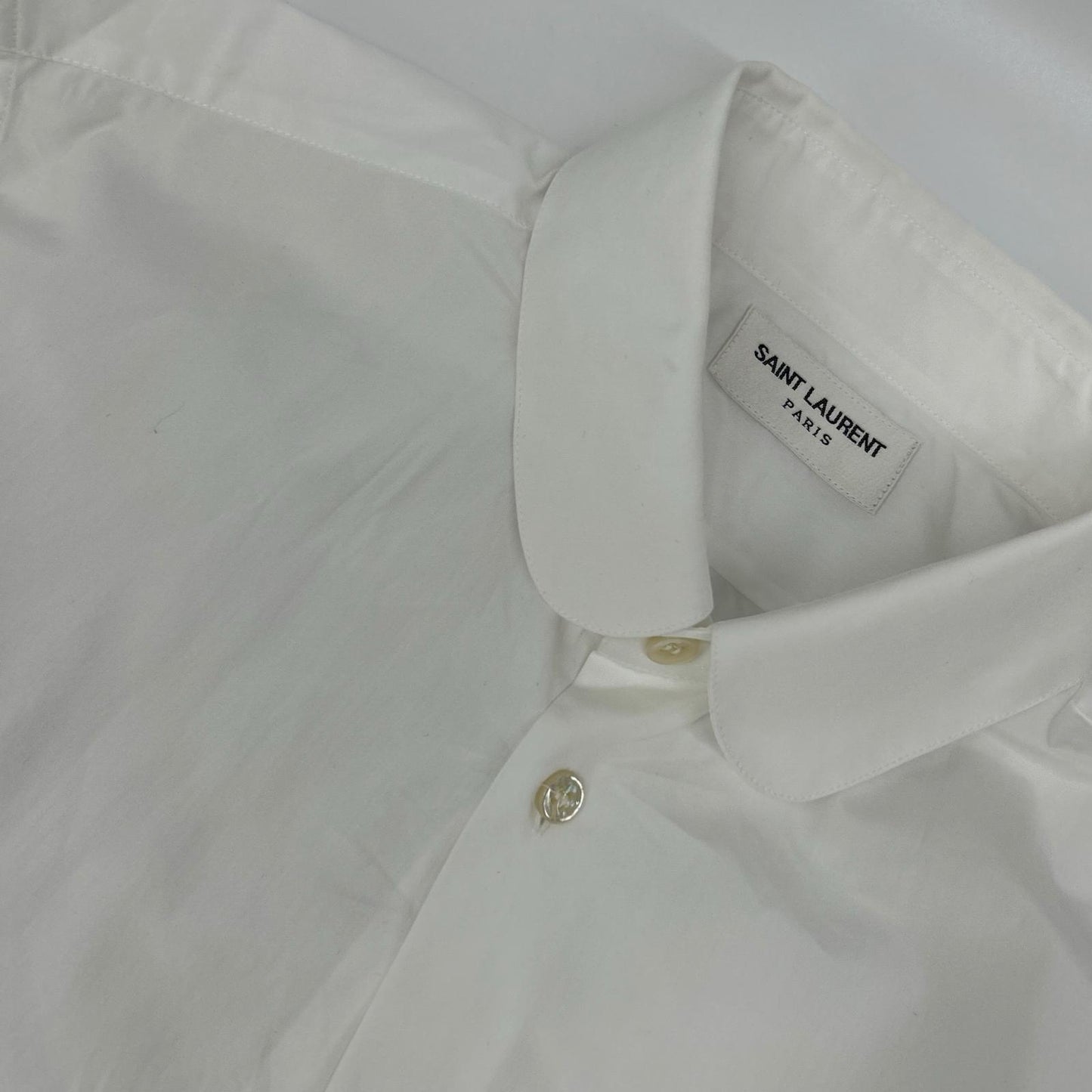 SAINT LAURENT PARIS サンローランパリ 19年 599213 ホワイト コットン 長袖シャツ トップス