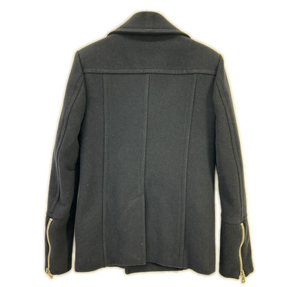 BALMAIN バルマン W8H3098T388 ネイビー ウール ダブル ピーコート コート