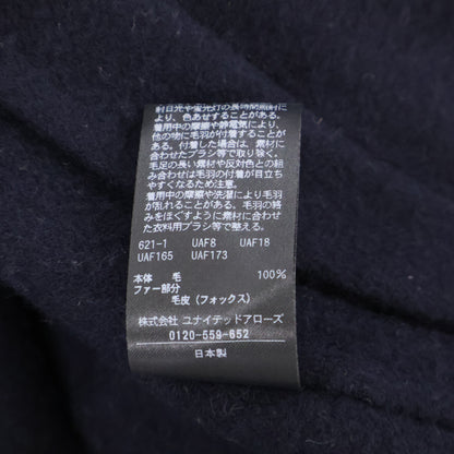 DRAWER ドゥロワー 【美品/25年製】6522-2-000014 ウールケヌキ フォックスファー スリーブ ノーカラージャケット ジャケット