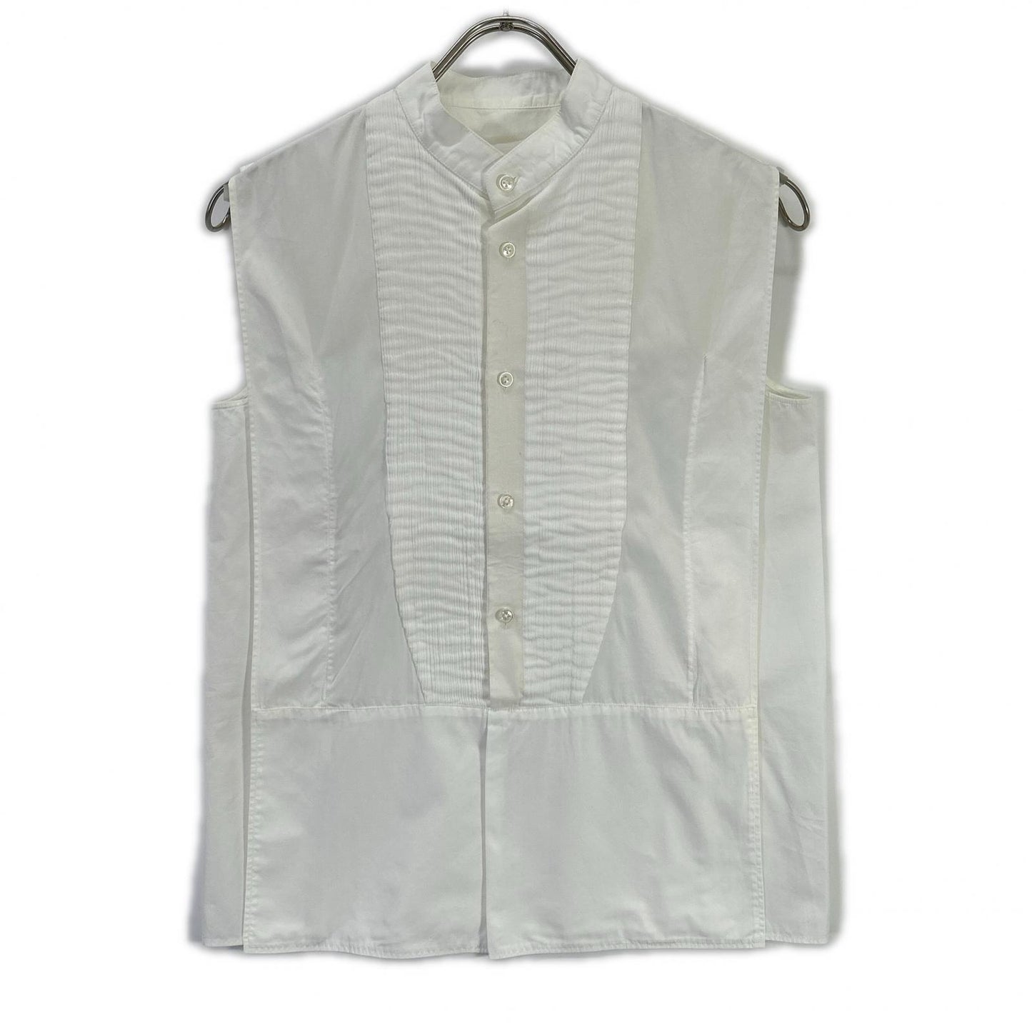 Maison margiela メゾンマルジェラ 18年 S31DL0233 ホワイト コットン ノースリーブ シャツブラウス トップス