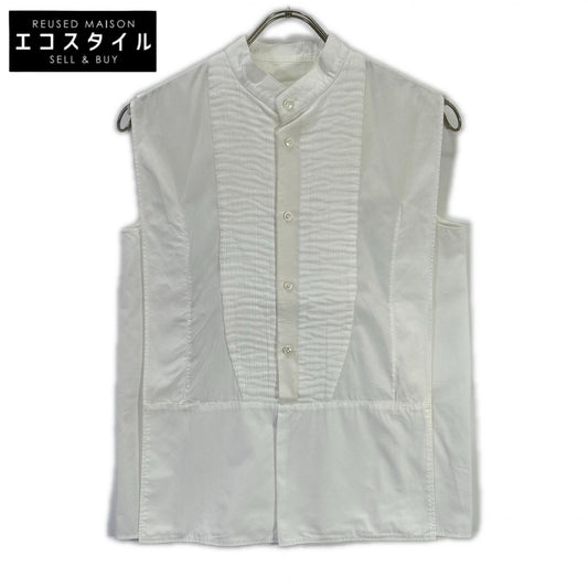 Maison margiela Maison Margiela 2018 S31DL0233 White Cotton Sleeveless Shirt Blouse Top