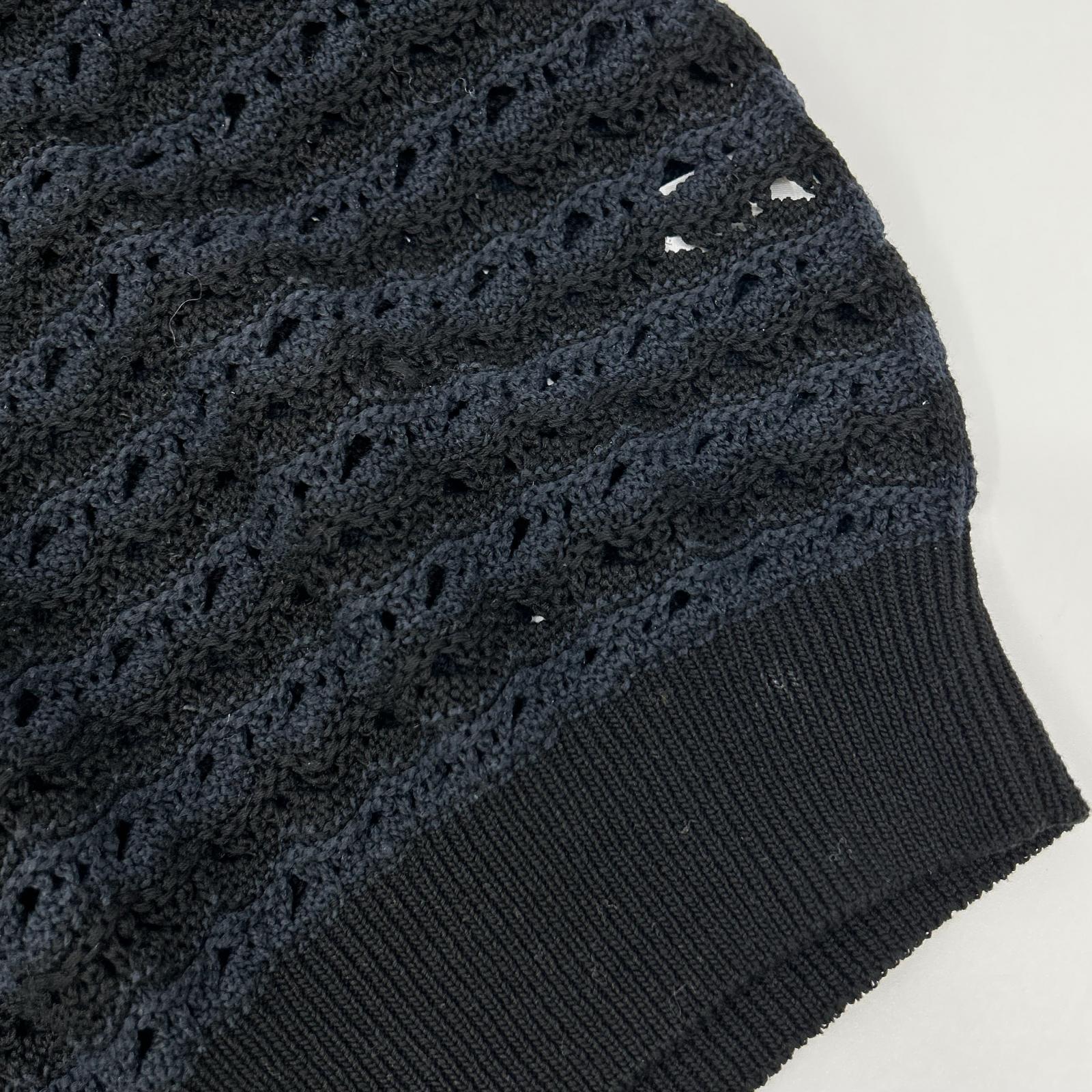 DRAWER ドゥロワー 6518-199-0518 ネイビー コットン ニット トップス