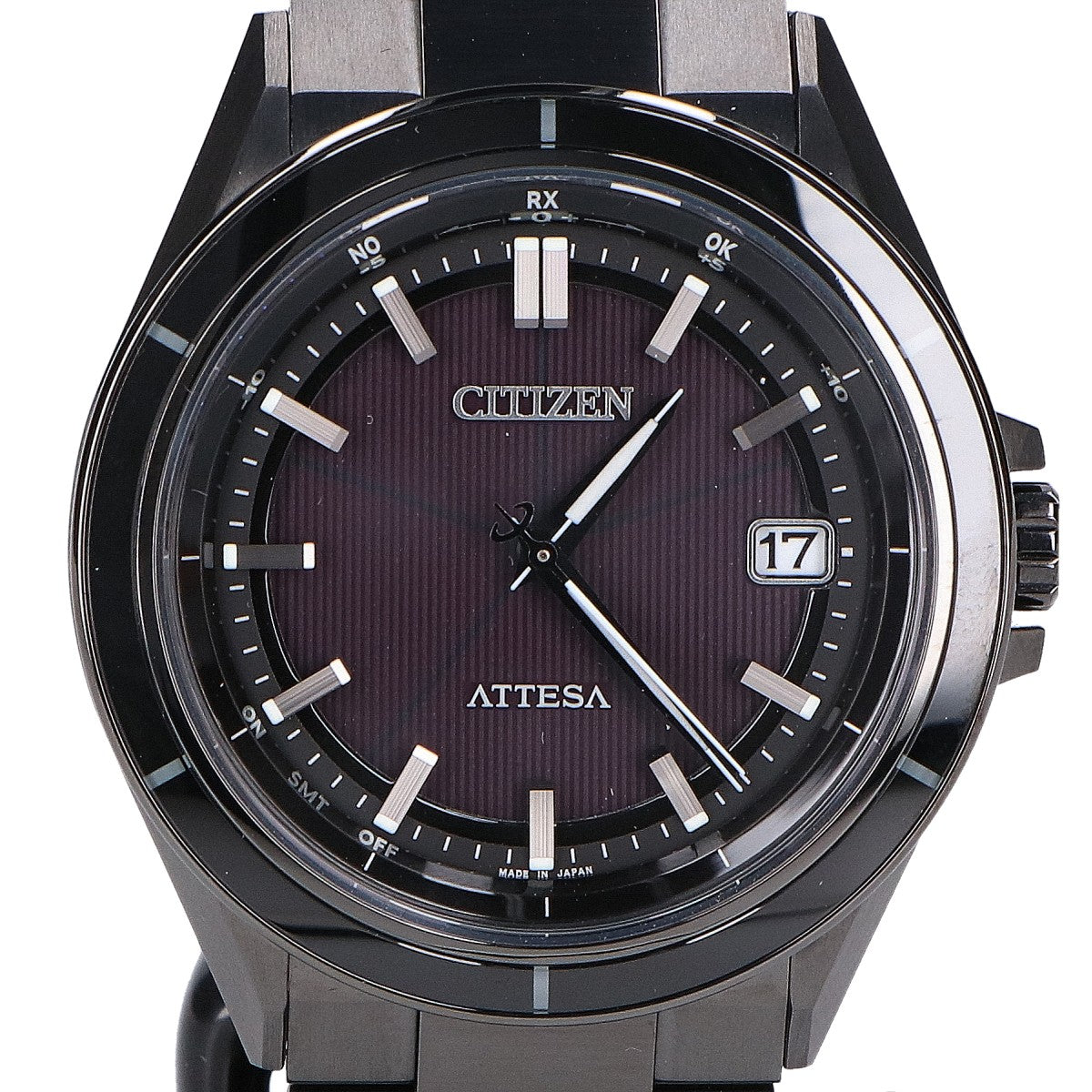 CITIZEN シチズン 【新品同様】CB3035-72E H128 ACT Line ブラックチタンシリーズ ATTESA アテッサ エコ・ドライブ電波 腕時計