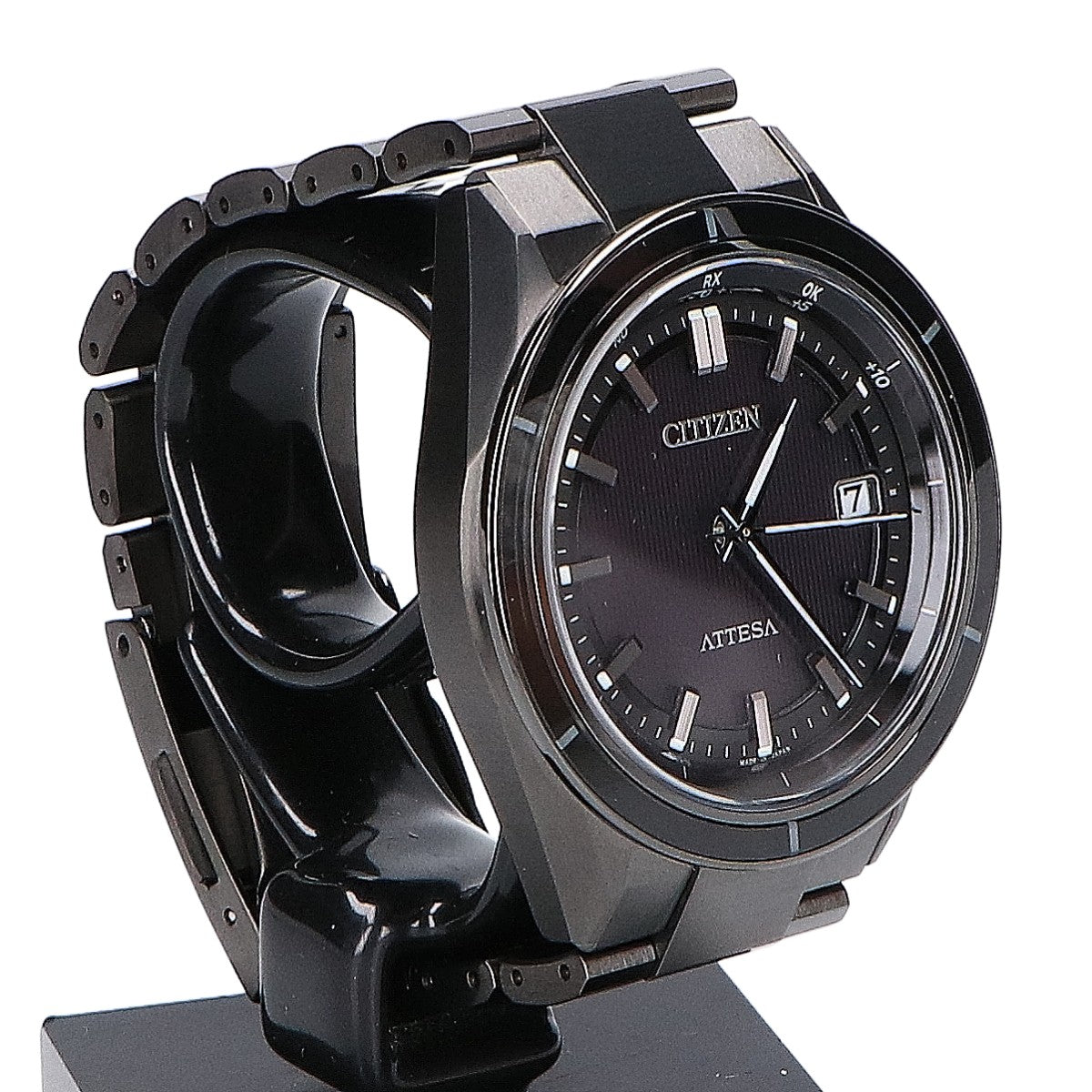 CITIZEN シチズン 【新品同様】CB3035-72E H128 ACT Line ブラックチタンシリーズ ATTESA アテッサ エコ・ドライブ電波 腕時計