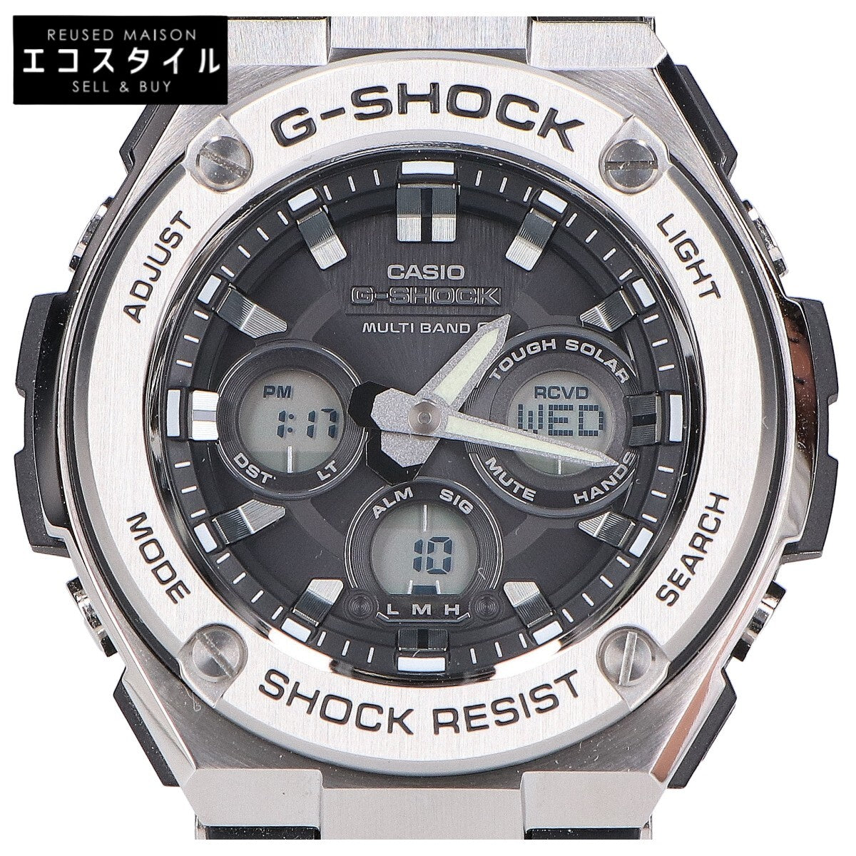 G-SHOCK ジーショック 【新品同様】GST-W310-1AJF G-STEEL Mid Size Series ジースチール マルチバンド6 タフソーラー電波 アナデジ 腕時計