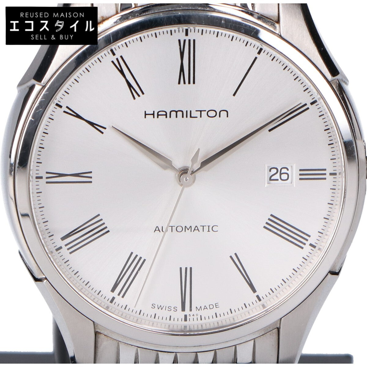 HAMILTON ハミルトン 【美品】H39515154 アメリカン クラシック Valiant Auto デイト 自動巻き 腕時計
