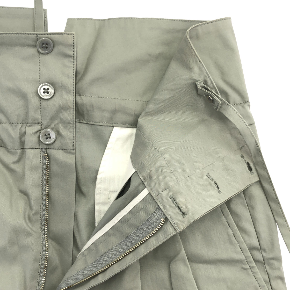 DRAWER ドゥロワー 24SS グレー サロペット ワイドパンツ ボトムス