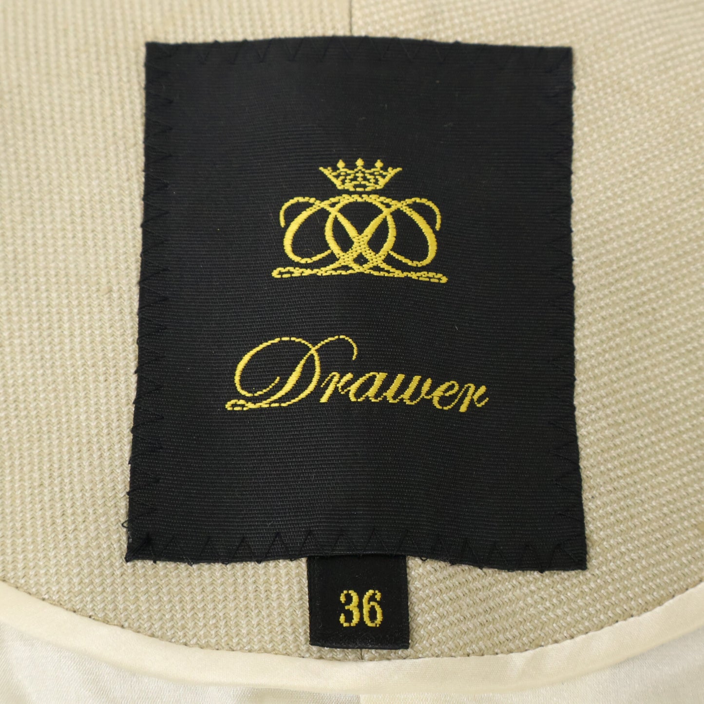 DRAWER ドゥロワー 6522-299-0590 ベージュ ドロップスリーブジャケット ジャケット