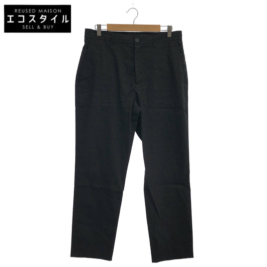 Theory セオリー 26SS 02-6106010 Black Stretch Linen Semi-Tapered Pants Bottoms