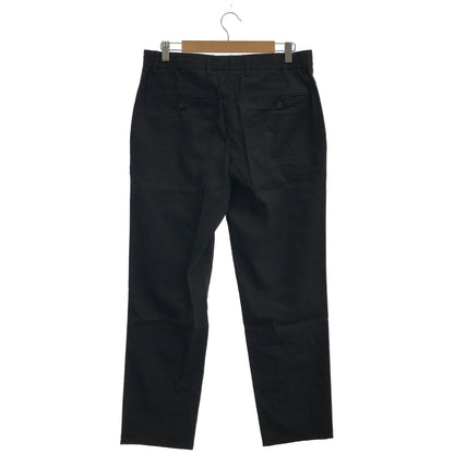 Theory セオリー 26SS 02-6106010 Black Stretch Linen Semi-Tapered Pants Bottoms