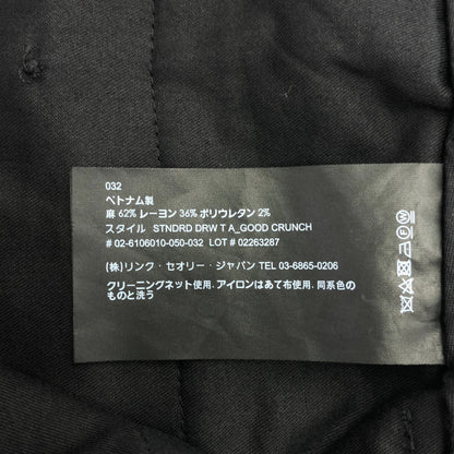 Theory セオリー 26SS 02-6106010 ブラック ストレッチリネンセミテーパードパンツ ボトムス