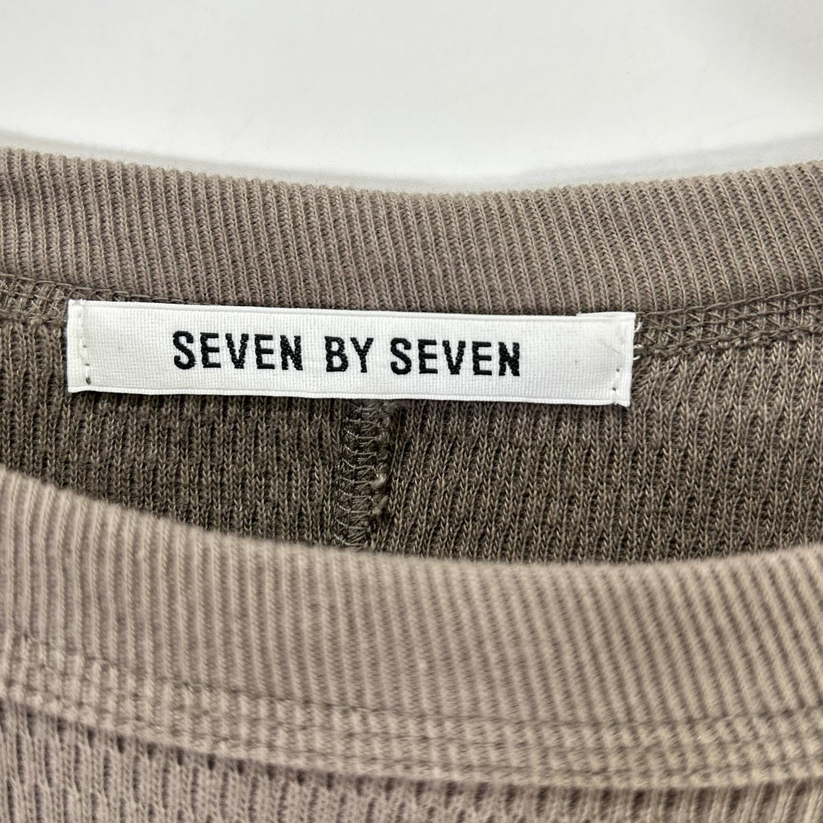 SEVEN BY SEVEN セブン バイ セブン 800-6166124 25年 カーキ ワッフル L/S カットソー トップス
