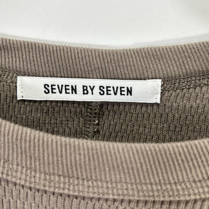 SEVEN BY SEVEN セブン バイ セブン 800-6166124 25年 カーキ ワッフル L/S カットソー トップス