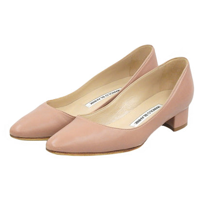 MANOLO BLAHNIK マノロブラニク LISTONY パンプス シューズ レディース ピンクベージュ 35.5 シューズ