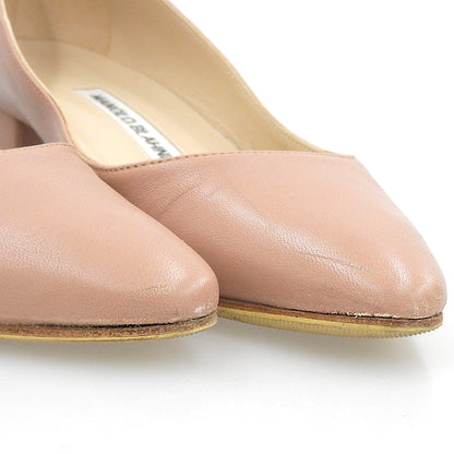 MANOLO BLAHNIK マノロブラニク LISTONY パンプス シューズ レディース ピンクベージュ 35.5 シューズ