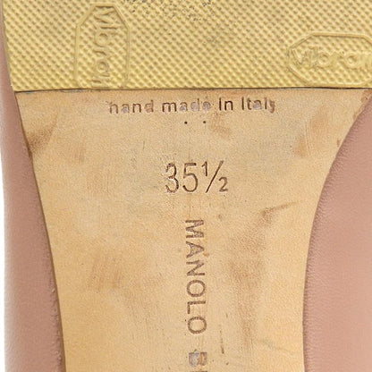MANOLO BLAHNIK マノロブラニク LISTONY パンプス シューズ レディース ピンクベージュ 35.5 シューズ