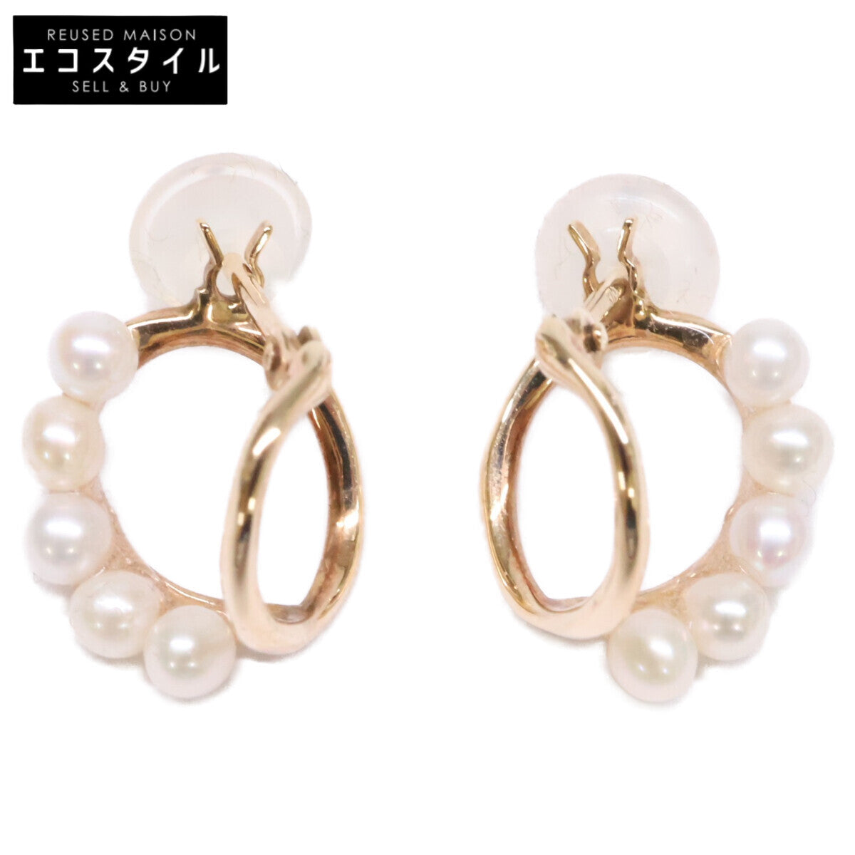 agete アガット 【美品】10194112006 K10 淡水パール ピアス