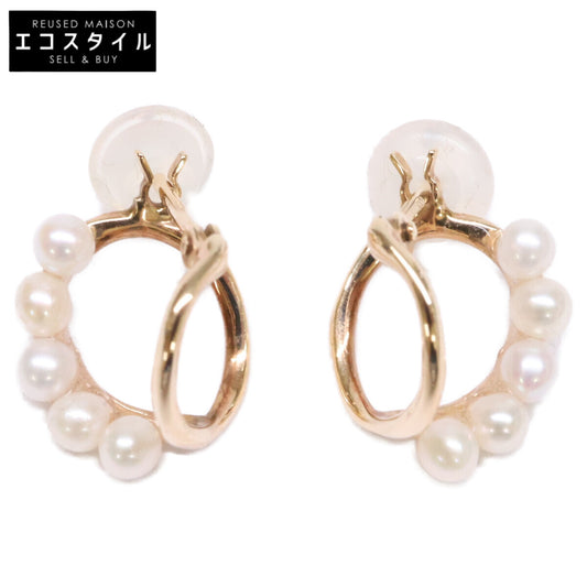 agete アガット 【美品】10194112006 K10 淡水パール ピアス
