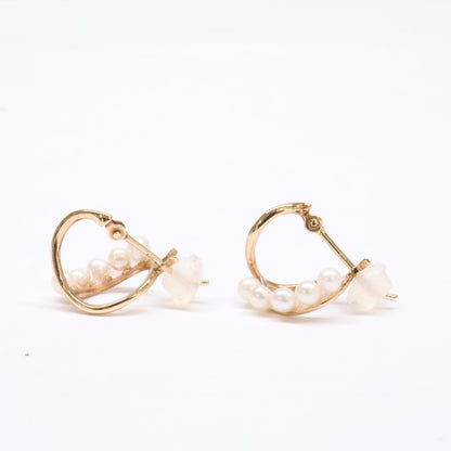 agete アガット 【美品】10194112006 K10 淡水パール ピアス