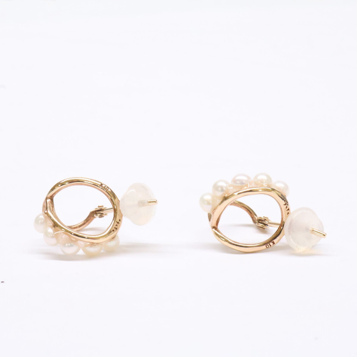 agete アガット 【美品】10194112006 K10 淡水パール ピアス