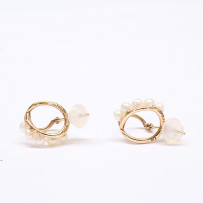 agete アガット 【美品】10194112006 K10 淡水パール ピアス