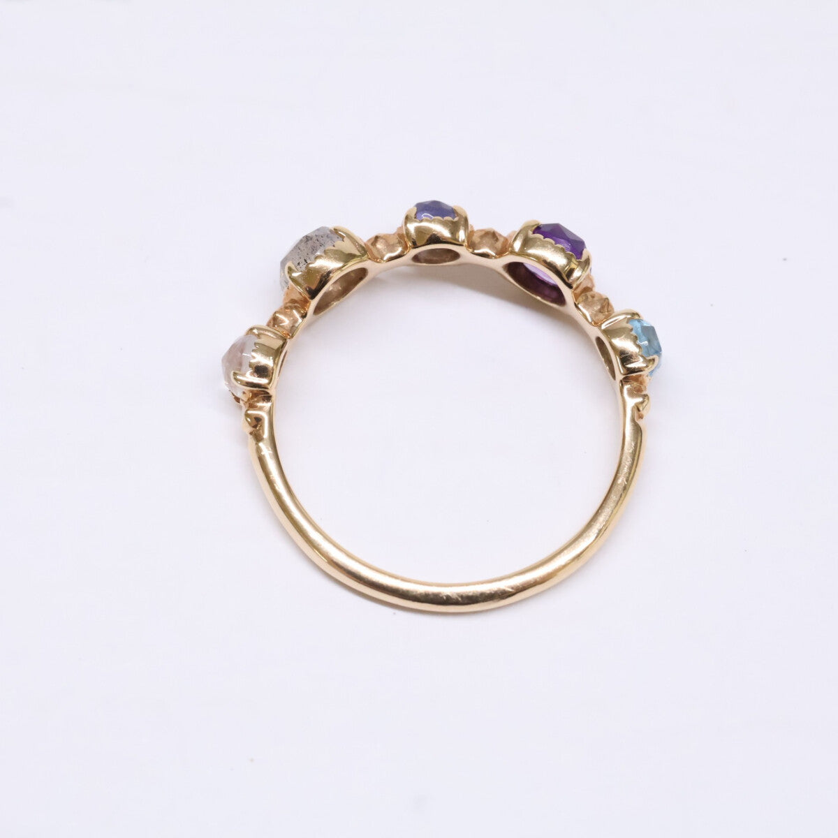 agete アガット 【美品】10163111075 K10マルチストーンリング（S） リング 指輪
