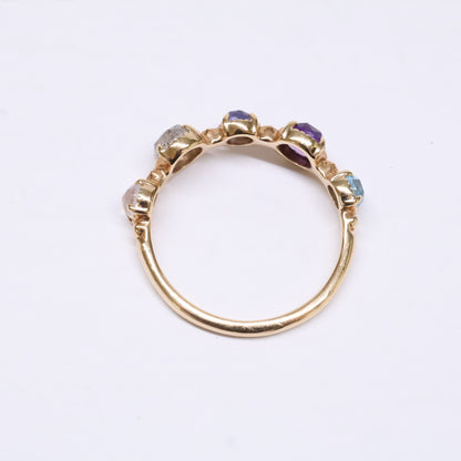 agete アガット 【美品】10163111075 K10マルチストーンリング（S） リング 指輪