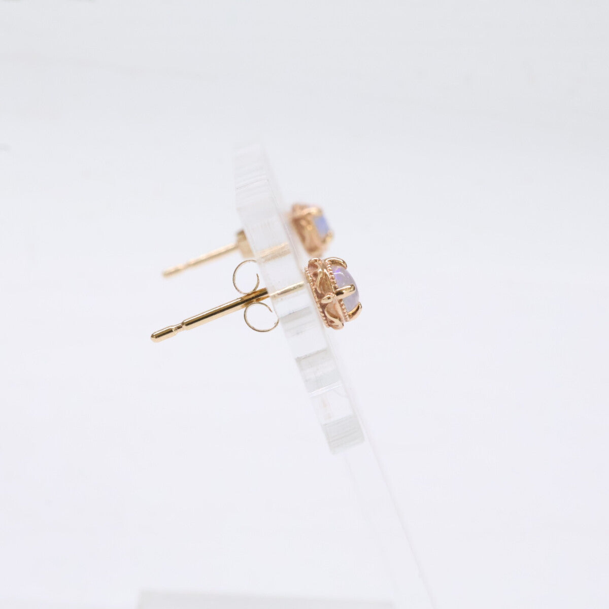 agete アガット 【美品】10103112071 K10オパールピアス ピアス