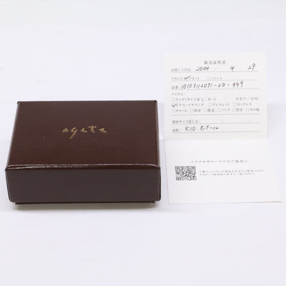 agete アガット 【美品】10103112071 K10オパールピアス ピアス