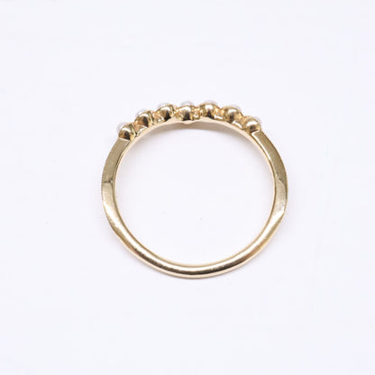 agete アガット 【美品】10234111385 K10 淡水パールリング リング 指輪