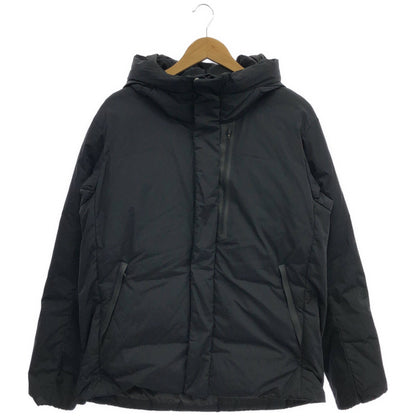 B&Y U-ARROWS ビューティーアンドユース ユナイテッドアローズ Black Komatsu Matere Chambray Hooded Down Jacket 700FP Water-Repellent Jacket