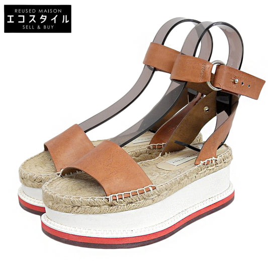 STELLA McCARTNEY ステラマッカートニー エスパドリーユ 厚底サンダル シューズ レディース ブラウン 35 シューズ