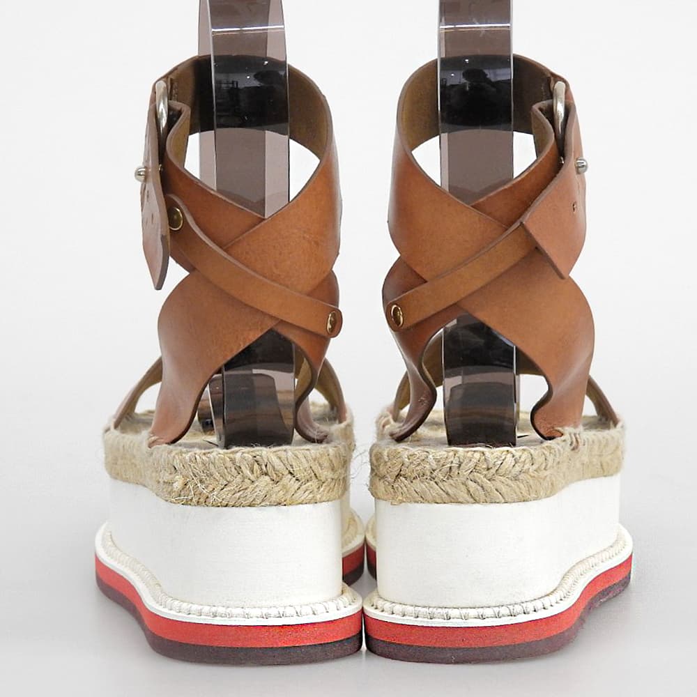 STELLA McCARTNEY ステラマッカートニー エスパドリーユ 厚底サンダル シューズ レディース ブラウン 35 シューズ