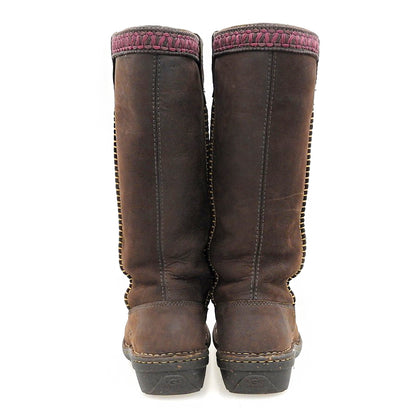UGG アグ 美品 【UGG australia】 ロング ムートンブーツ シューズ メンズ ブラウン ブラウン 24cm F8008G シューズ