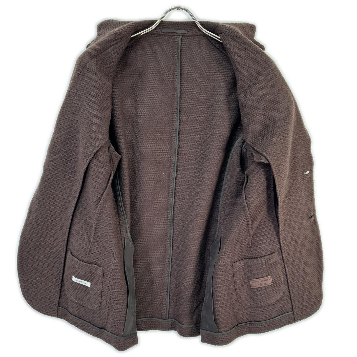 UNITED ARROWS ユナイテッドアローズ ブラウン カラミ シングル2ボタン テーラードジャケット COMFORT EASY MODEL ジャケット