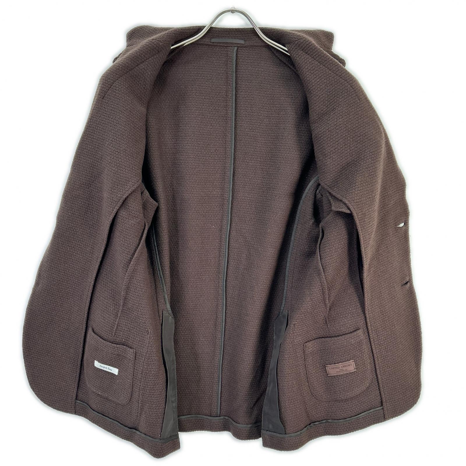 UNITED ARROWS ユナイテッドアローズ ブラウン カラミ シングル2ボタン テーラードジャケット COMFORT EASY MODEL ジャケット