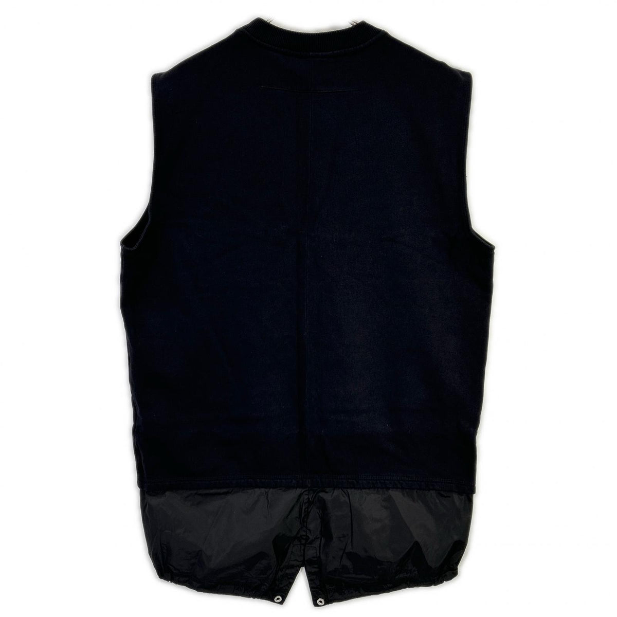 GIVENCHY black cotton iron-on bonded sleeveless sweatshirt, top