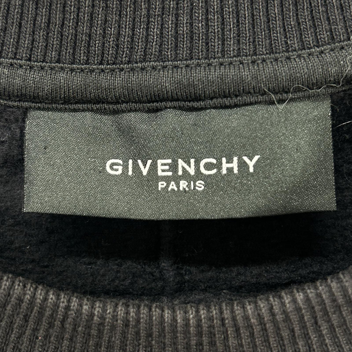 GIVENCHY black cotton iron-on bonded sleeveless sweatshirt, top