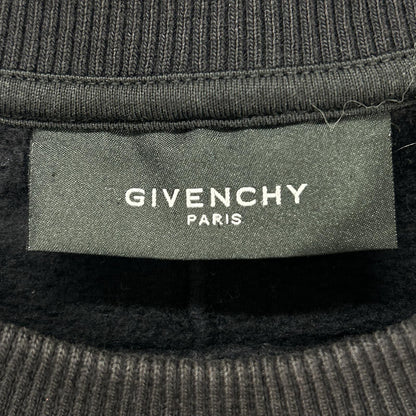 GIVENCHY black cotton iron-on bonded sleeveless sweatshirt, top