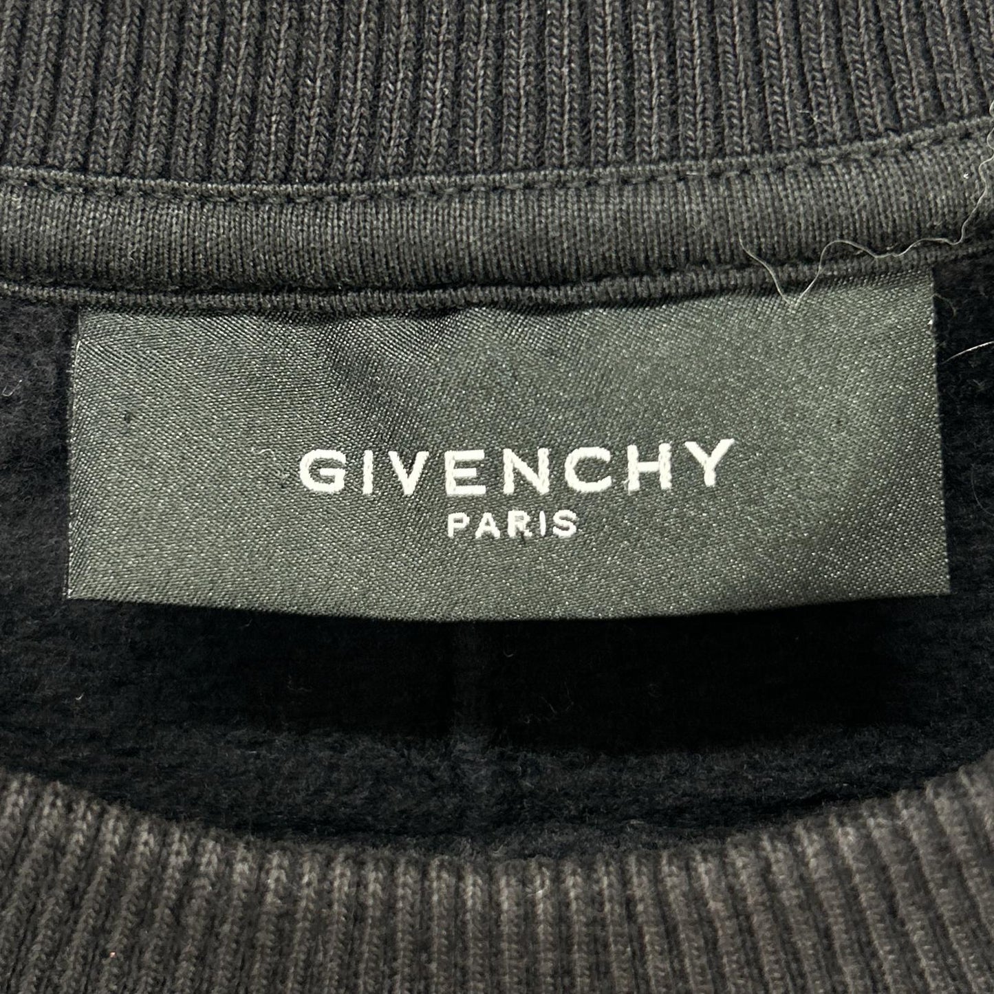 GIVENCHY ジバンシー ブラック コットン アイロン ドッキングノースリーブスウェット トップス