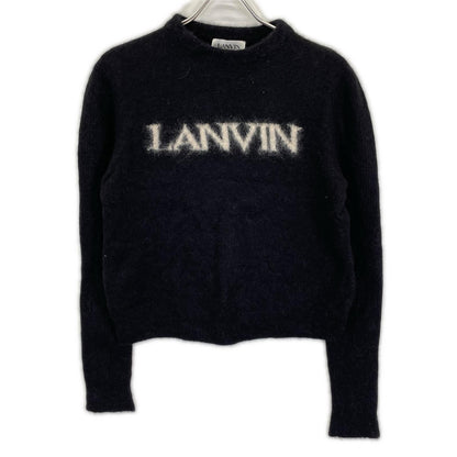 LANVIN ランバン ブラック RM-PO0025-K301-A21 ロゴニット プルオーバー トップス