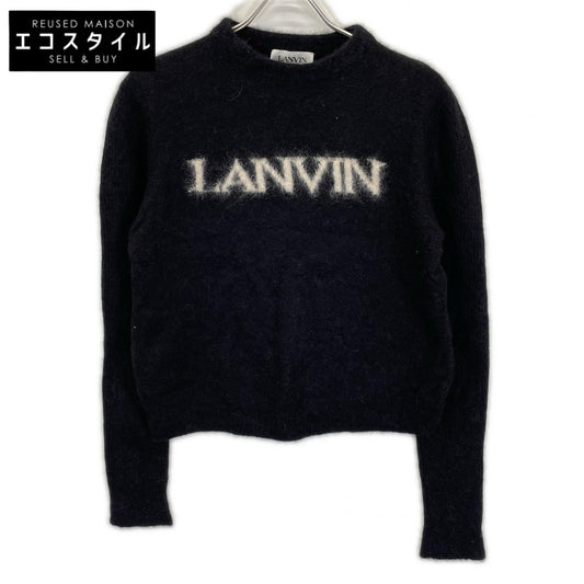 LANVIN ランバン ブラック RM-PO0025-K301-A21 ロゴニット プルオーバー トップス