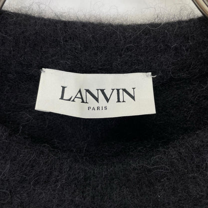 LANVIN ランバン ブラック RM-PO0025-K301-A21 ロゴニット プルオーバー トップス