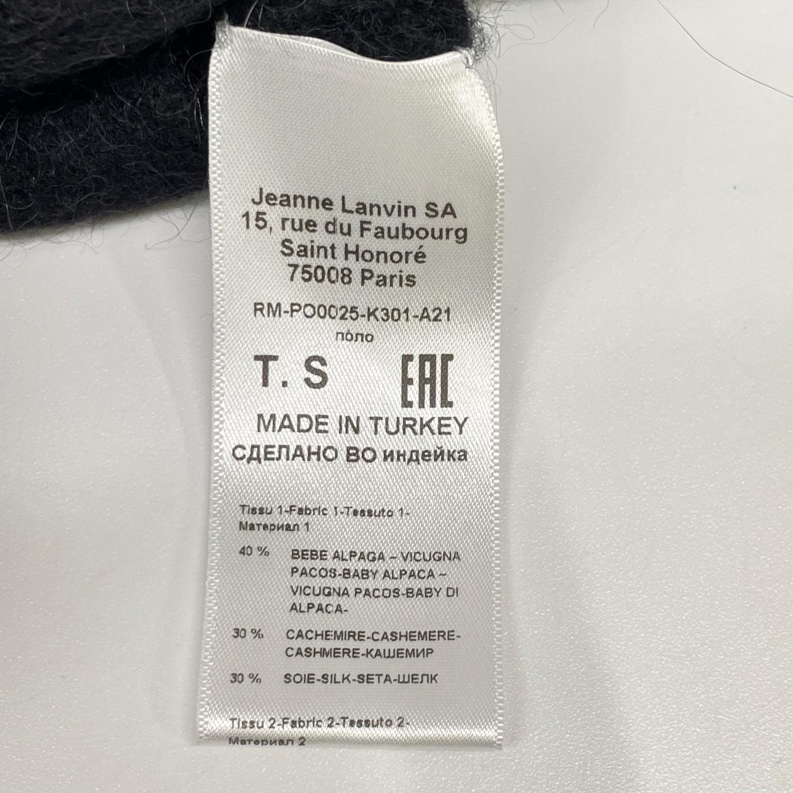 LANVIN ランバン ブラック RM-PO0025-K301-A21 ロゴニット プルオーバー トップス