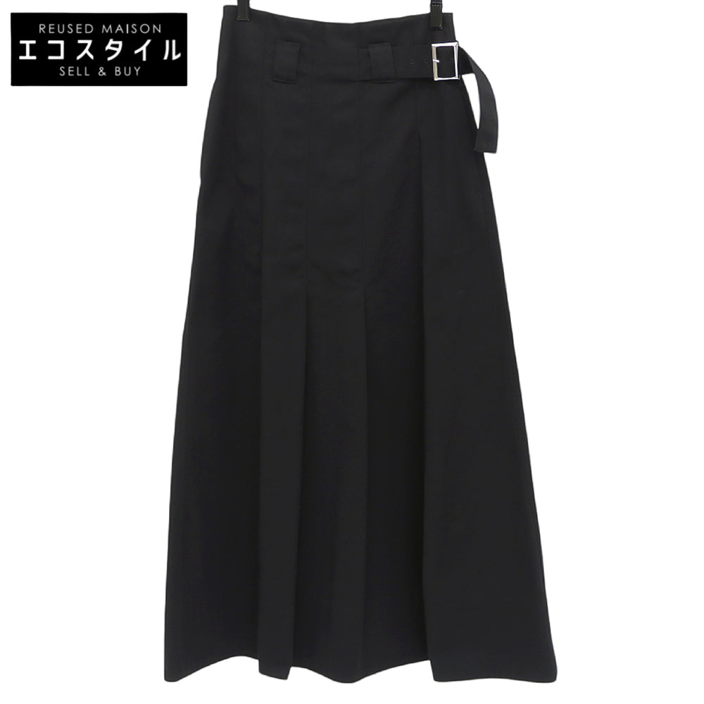 EMODA エモダ 美品 タック プリーツ マキシスカート レディース ブラック S 042050870101-01 スカート