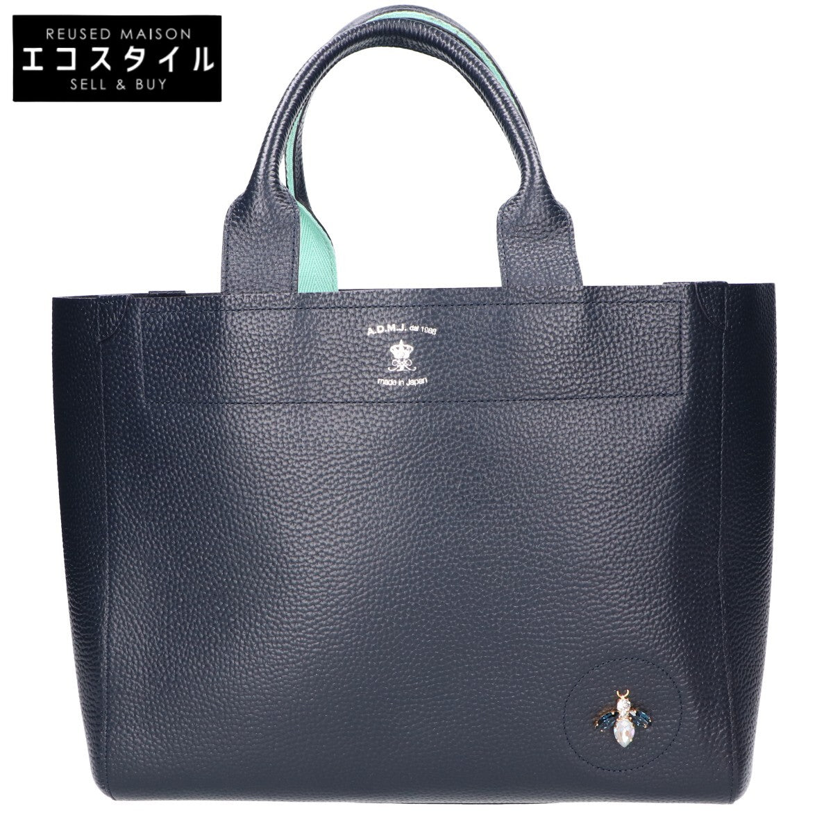 A.D.M.J. Accessoires De Mademoiselle ADMJ 【新品同様】19SC080207HS 牛革 ザ・ビー ショーン トートバッグ