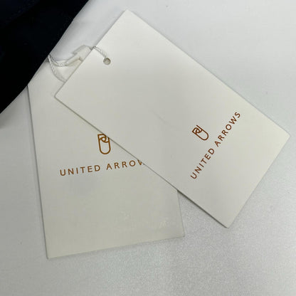 UNITED ARROWS ユナイテッドアローズ ダークネイビー 24年 フラワーモチーフ タックリボンパーツ シャツブラウス トップス
