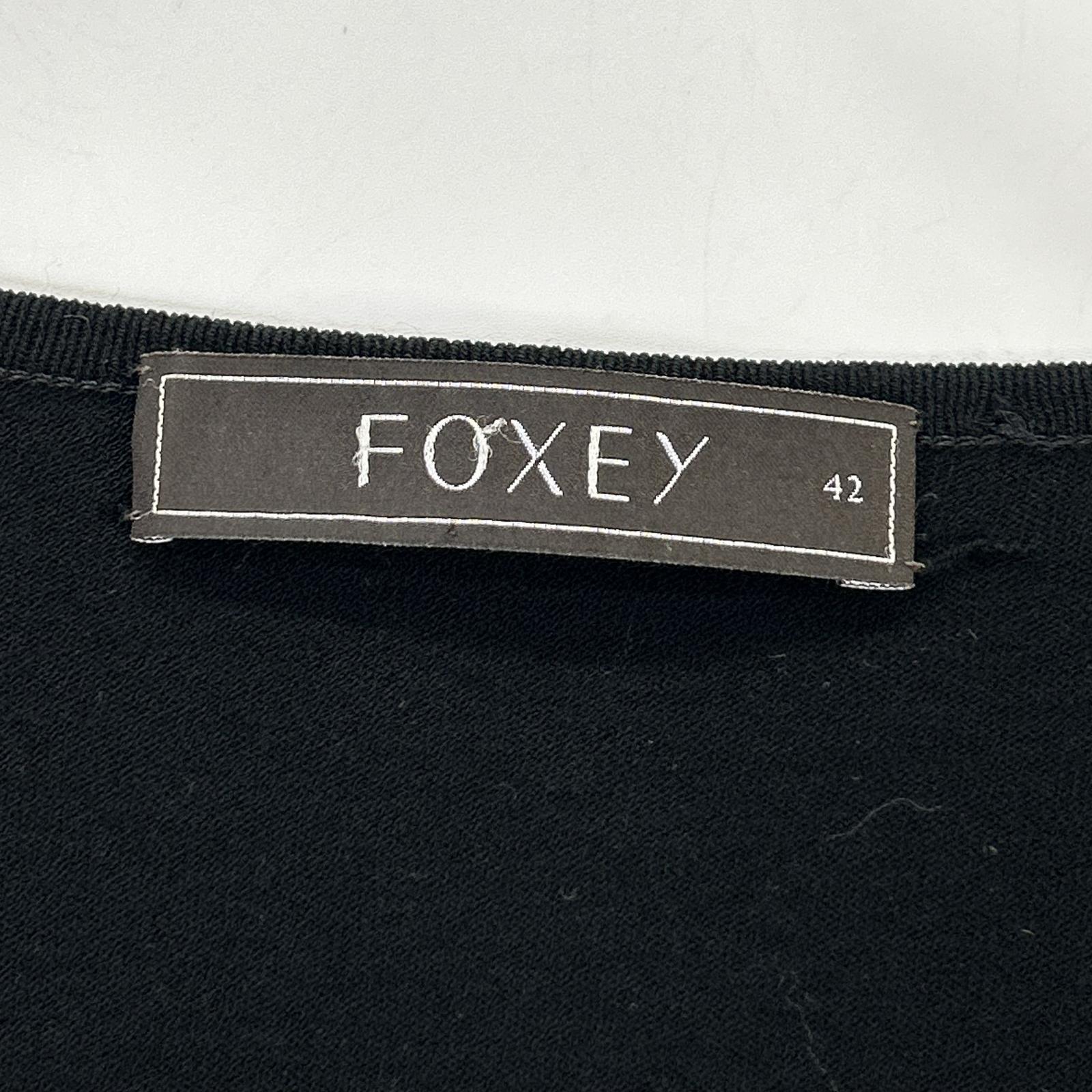 FOXEY フォクシー 26869-KAJFA142NM-2 ブラック ノーカラー ショート ボレロ トップス