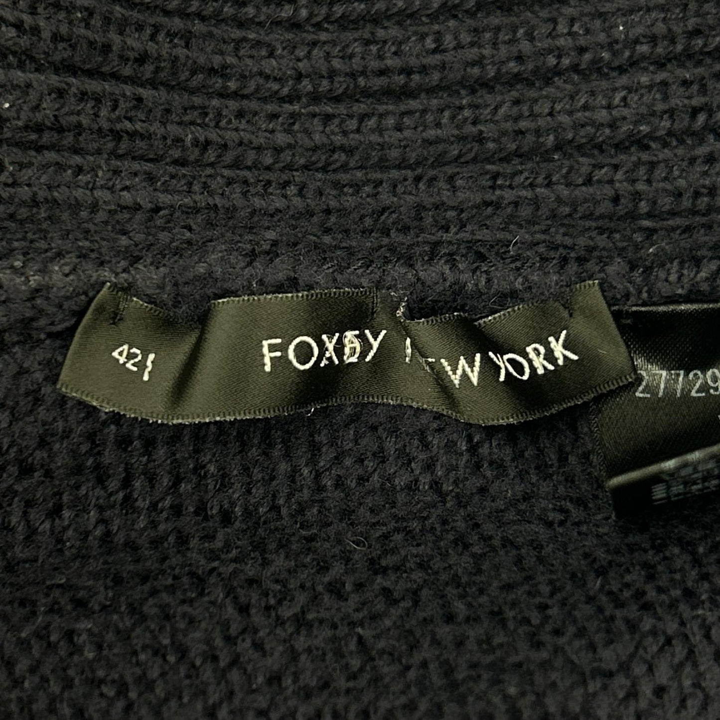 FOXEY NEW YORK フォクシーニューヨーク 27729-NATFA101MY ネイビー エンジェルヘアコットン タートルネック トップス