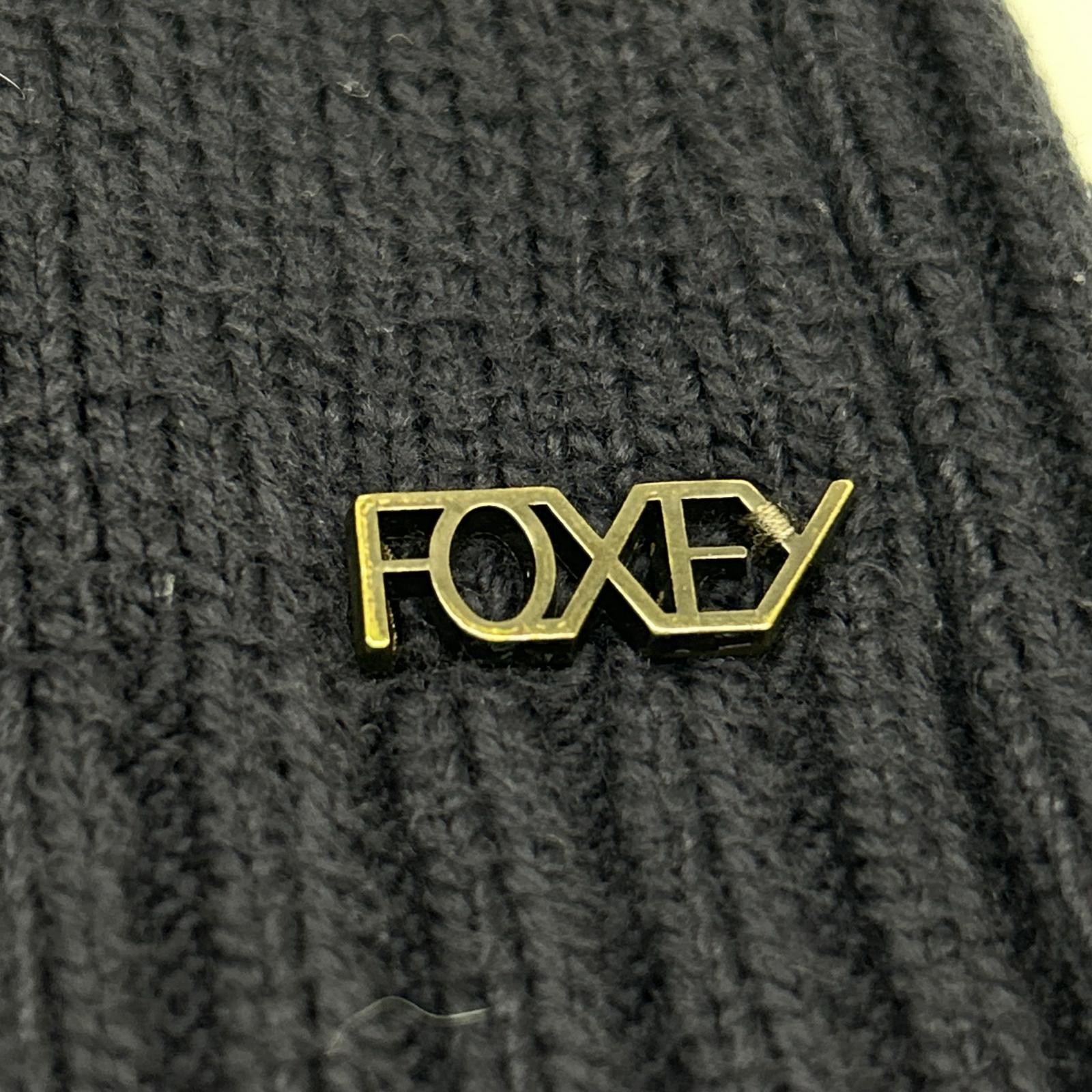 FOXEY NEW YORK フォクシーニューヨーク 27729-NATFA101MY ネイビー エンジェルヘアコットン タートルネック トップス